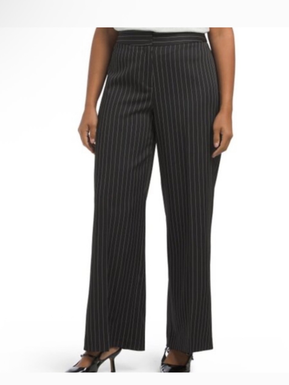 Tahari Black Pinstripe Women's Trousers